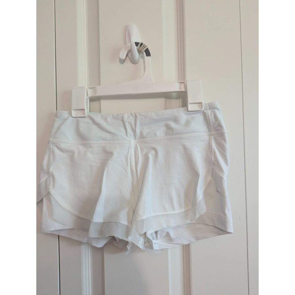 Ivivva by Lululemon Girls Mesh Trim White Shorts 12 *Flaw
